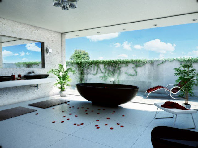 варианты дизайна ванной комнаты с окном фото