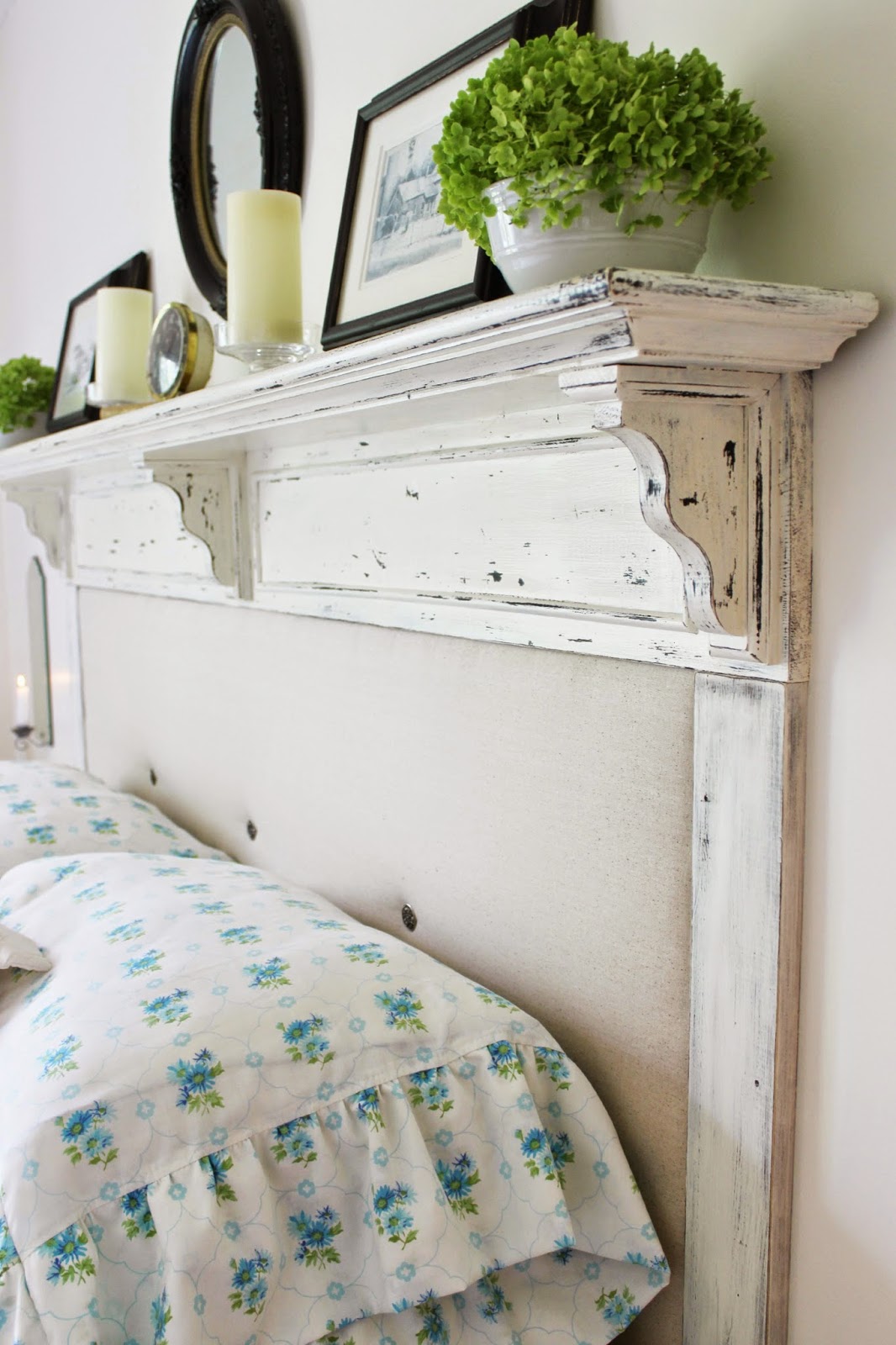 Happy At Home Updated Headboard and a Tutorial