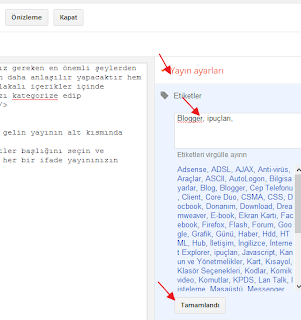 Blogger (Blogspot) yayınlarınıza mutlaka etiket ekleyin Blogger (Blogspot) yayınlarınıza mutlaka etiket ekleyin