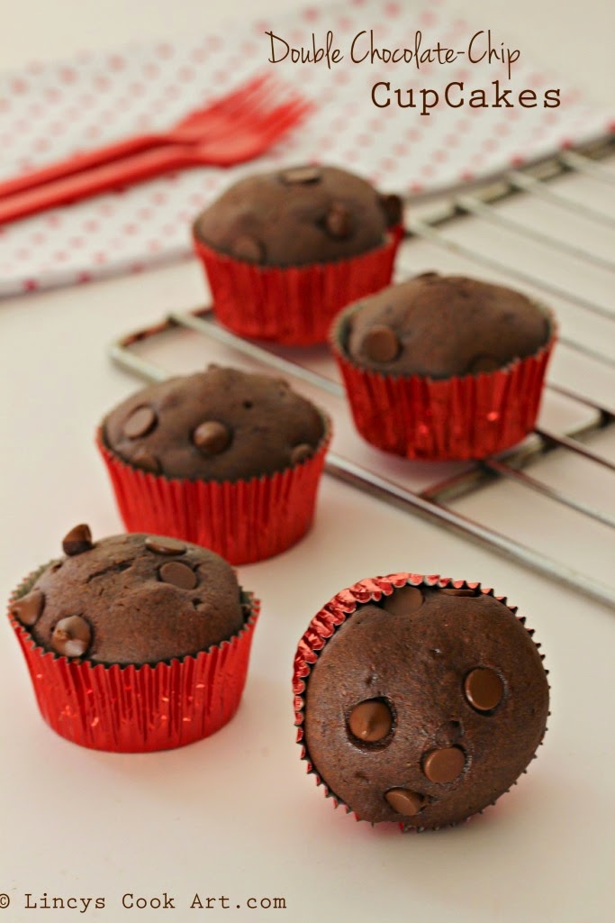 Double Chocolate cup cakes