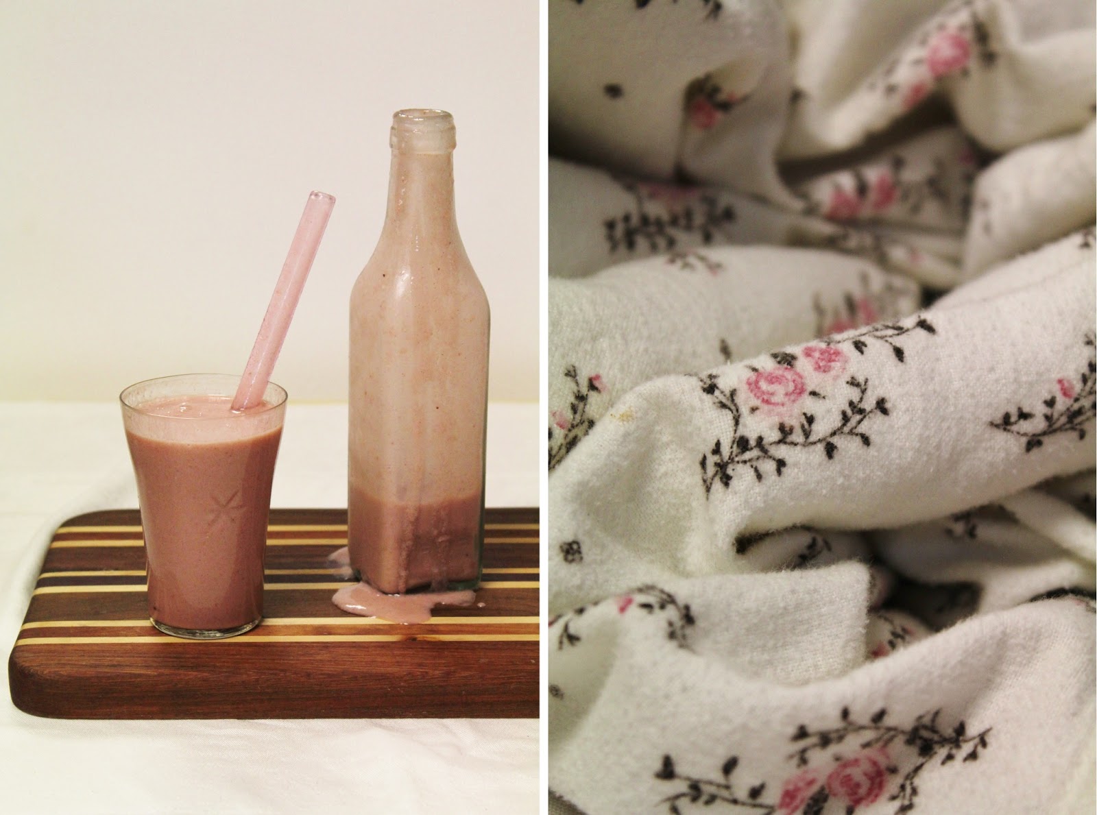 This Rawsome Vegan Life banana strawberry milkshake