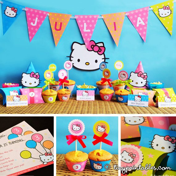 hello kitty birthday party printables