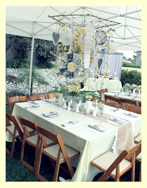 Vintage Grey & Yellow Bridal Shower Theme
