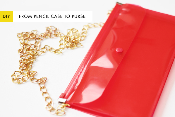 DIY from pencil case to chain purse