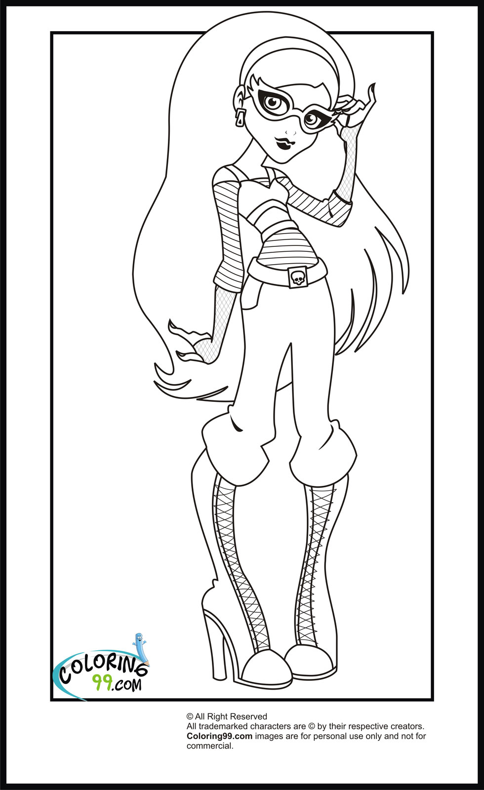 Monster High Coloring Pages Ghoulia Yelps Monster
