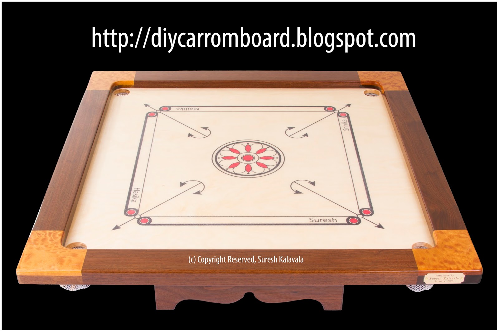 Carrom Board Size Chart