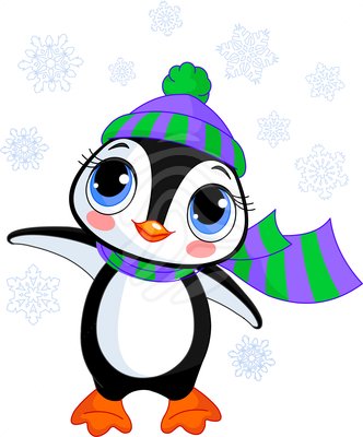 girl penguin clipart