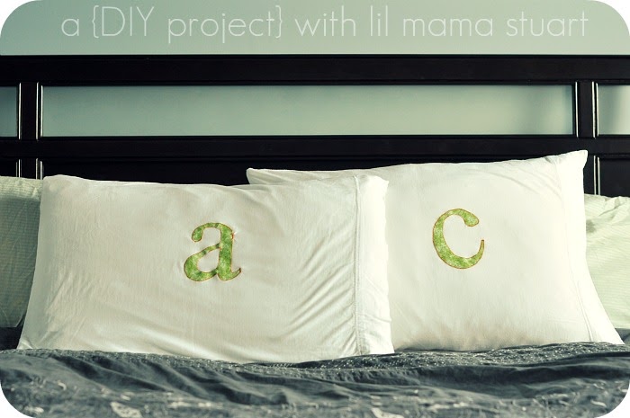 day} with lil mama stuart: DIY Wedding Gift - Monogram Pillowcases