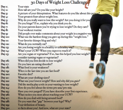 30 day weight loss challenge