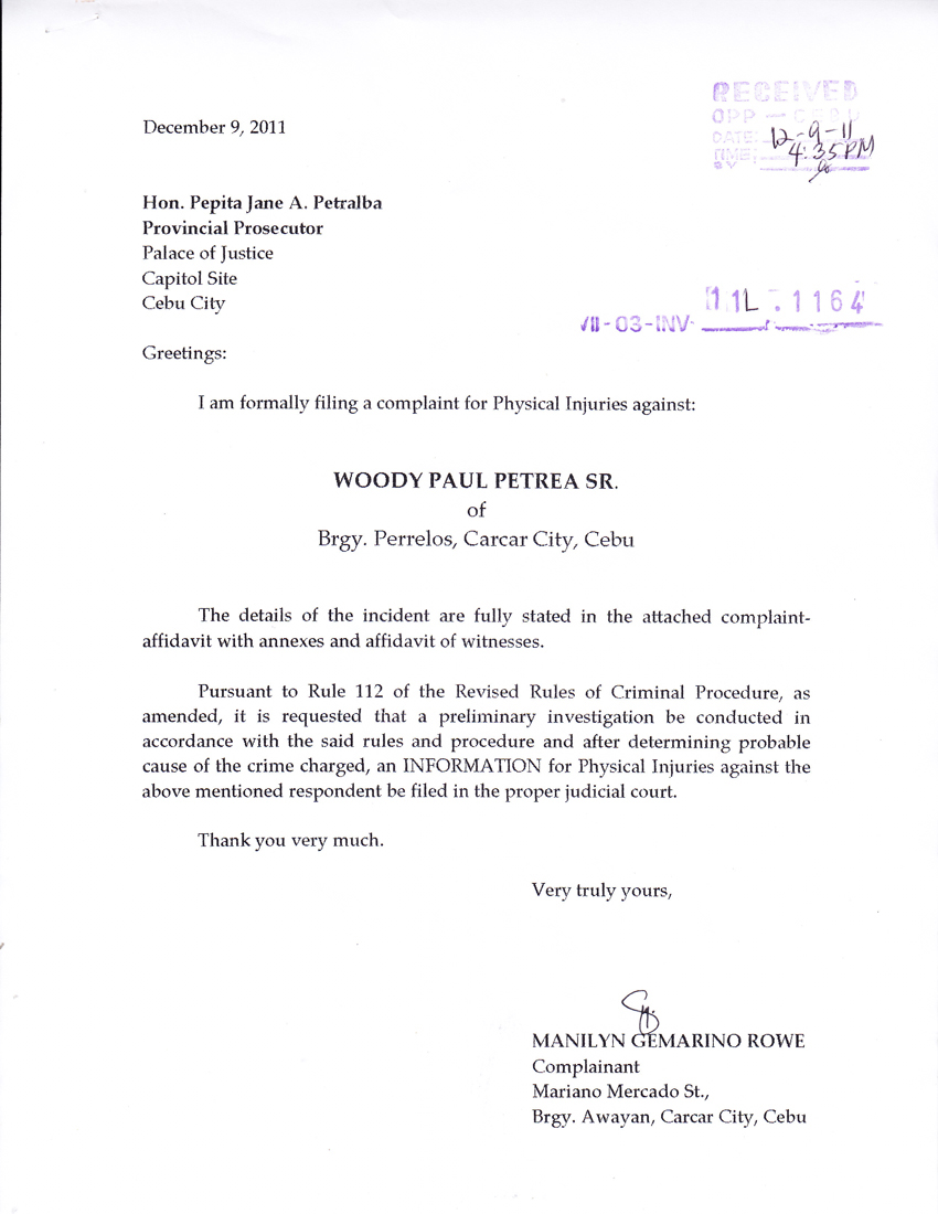 prosecutor cover letter