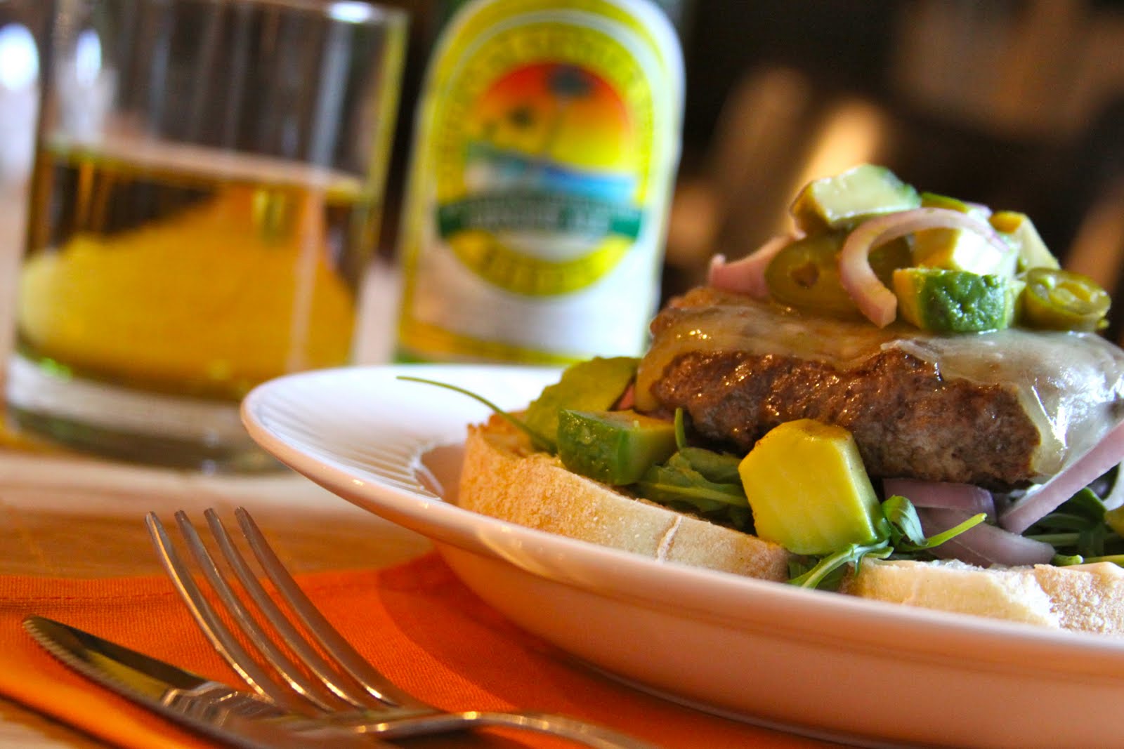 fork and knife burger The Curious Plate