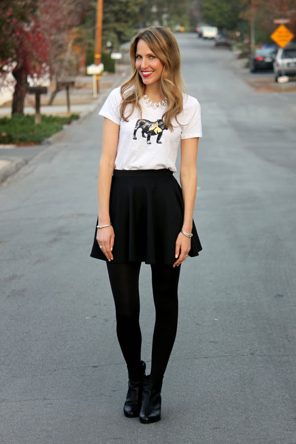 skater skirt outfit for a party