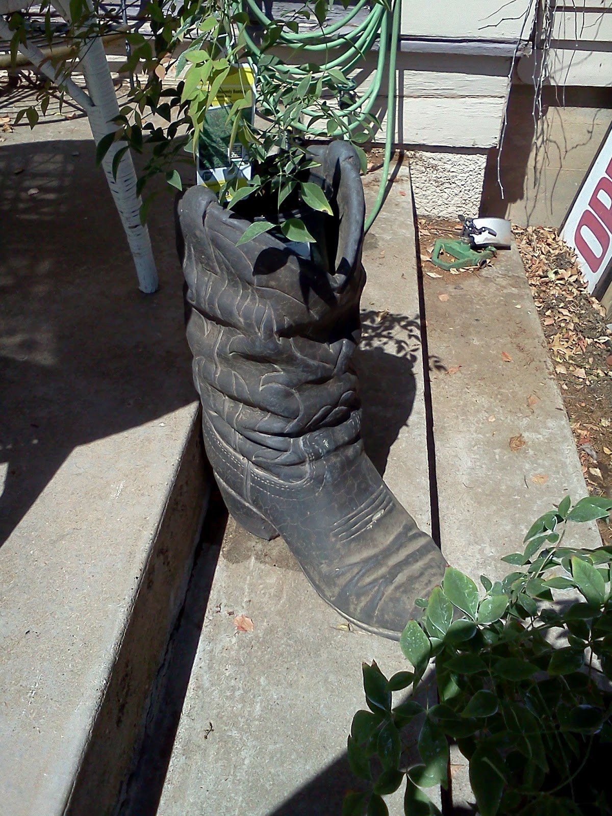 Maryland House Antiques Cowboy Boot Planter
