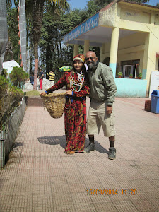 Photo-shoot with a Gorkha girl in Native costume at "Himalayan Mountaineering Institute".