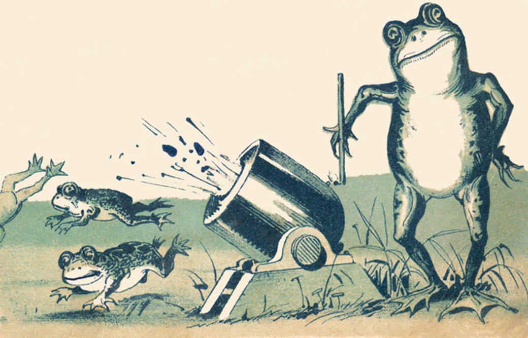 Frog Hopper Glen Vintage Frog Illustrations Cartoon Style