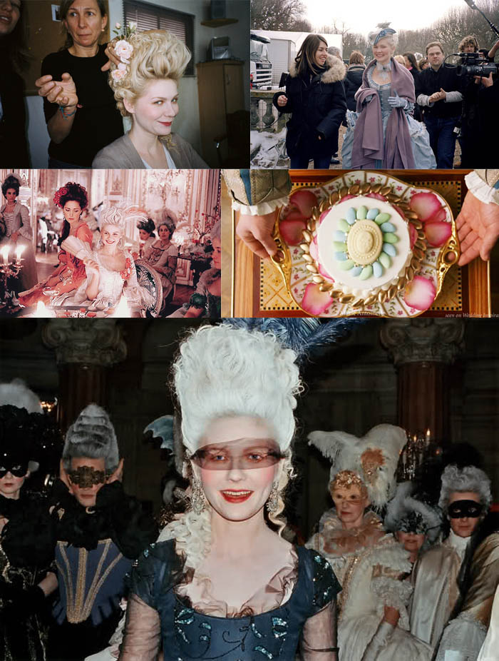 Bastidores do filme "Maria Antonieta (2006)" A RAINHA DA MODA_Bastidores do filme_doces franceses_maria Antonieta_sofia coppola_kirsten dunst