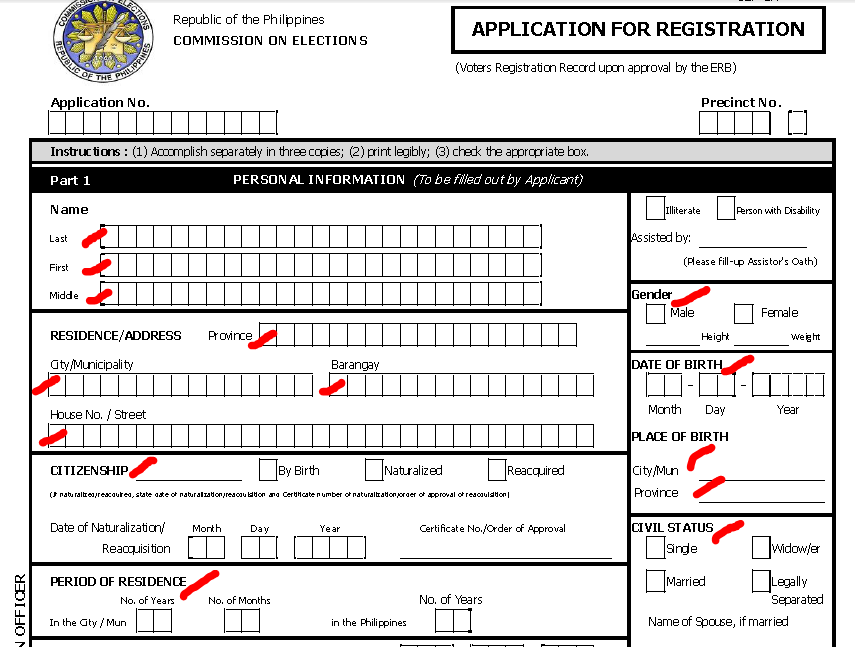 COMELEC New Voter's Registration Procedures Pawprint Stamped