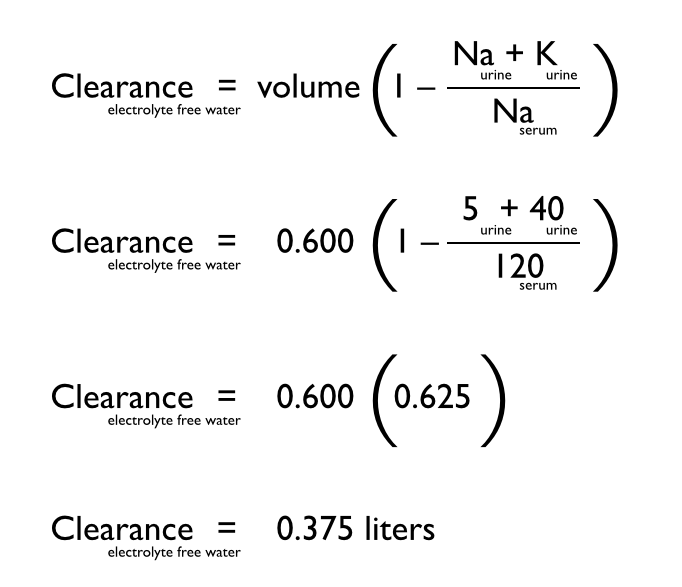 electrolyte free water clearance