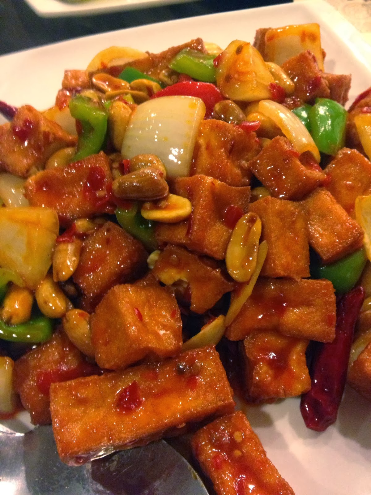 Fast Vegetarian Meals and Recipes Vegetarian Kung Pao chicken with tofu or textured vegetable
