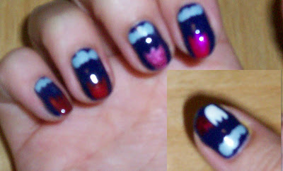 nail me, nail art, anna, rain, tulip, flower