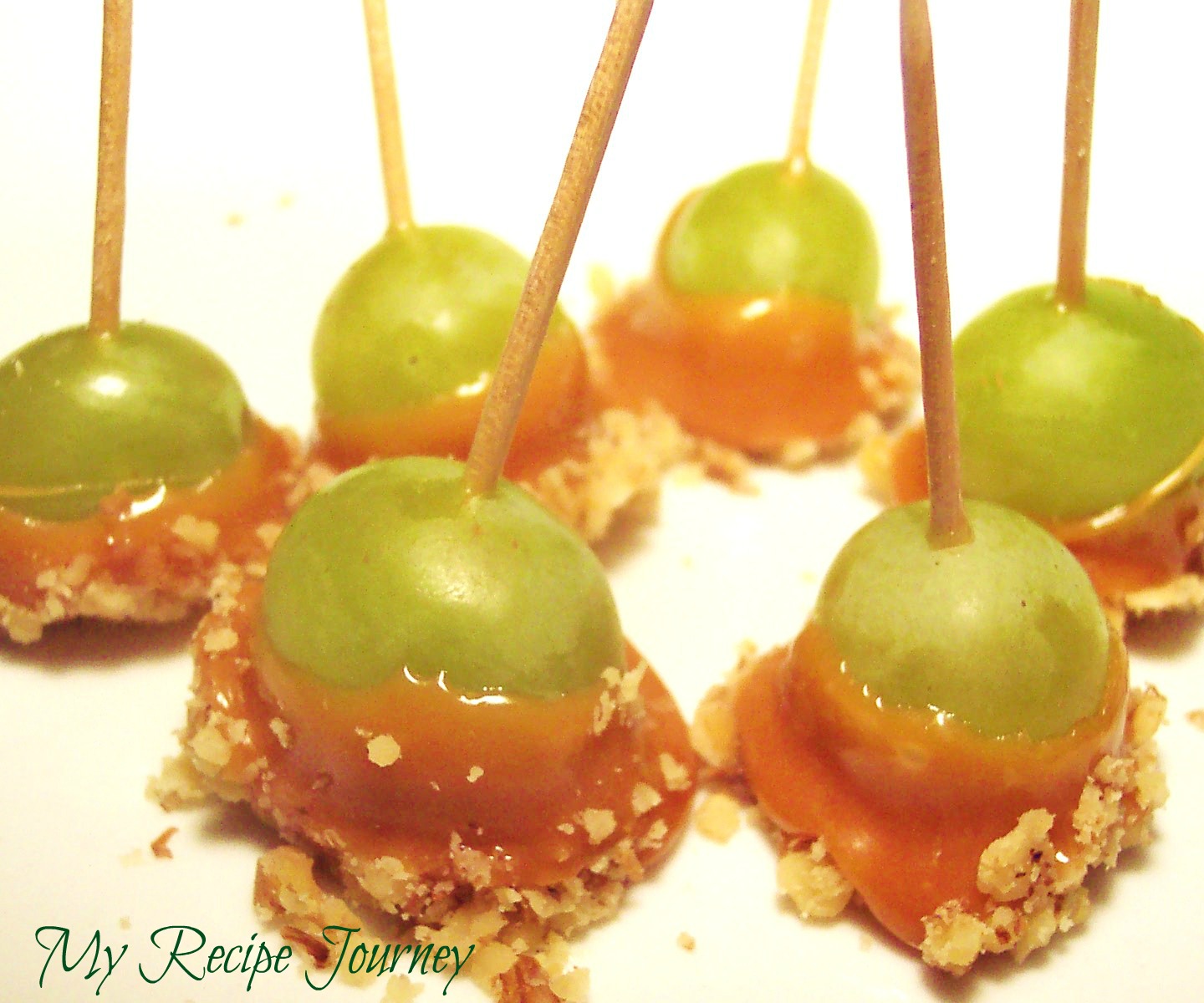 My Recipe Journey Caramel Covered Grapes!
