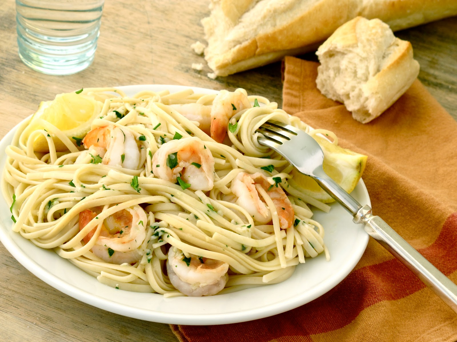 Jenny Steffens Hobick Shrimp Scampi Lemon Garlic Linguine with
