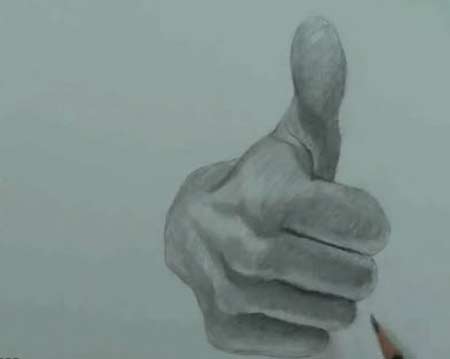 How to Draw the Hand Step by Step - Thumbs Up