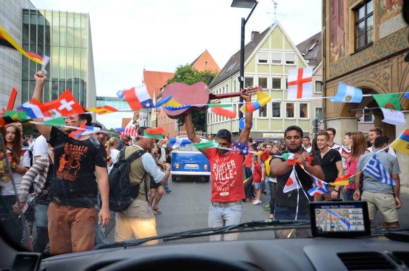 Deutschland feiert den Fussballsieg