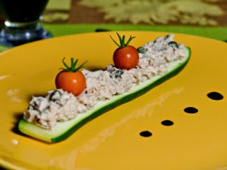 Tartines de courgettes vapeur au thon Tartines de courgettes vapeur au thon