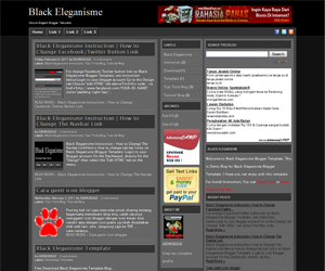 Free Download Black Eleganisme Blogger Template