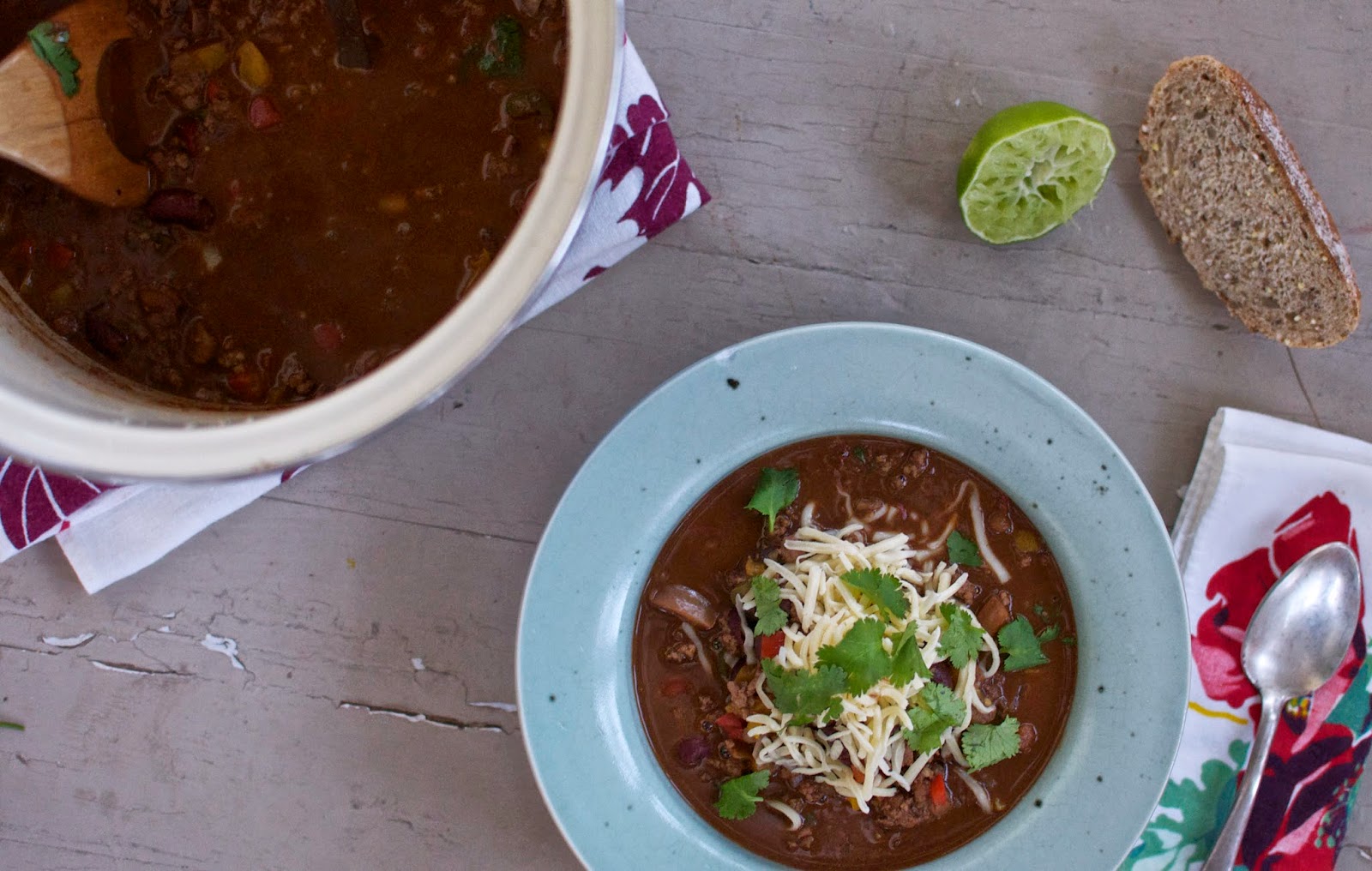 ¡Hola! Jalapeño Spicy Turkey Chili with Chocolate