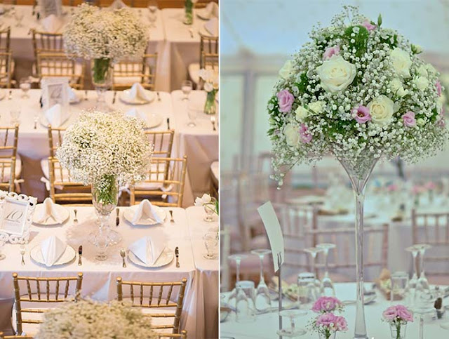 gypsophila wedding table 