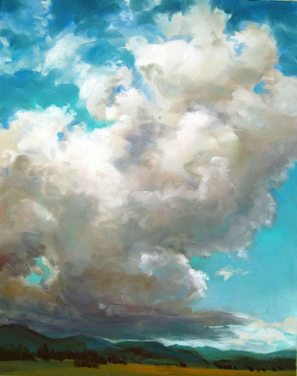 Deborah Secor Today S Art Class Paint The Summer Sky And Clouds Class Results