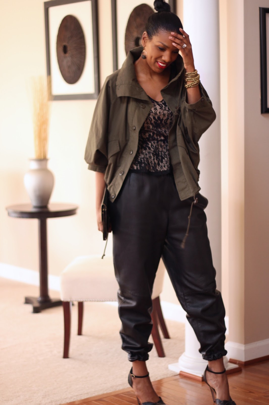 DIY Leather Jogging Pants Beaute' J'adore