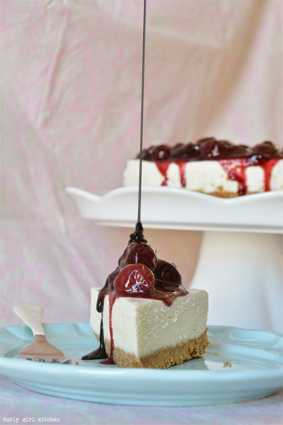 Curly Girl Kitchen Vanilla Bean Cheesecake with Cherries and Dark