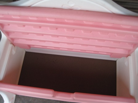 little tikes pink bench toy box