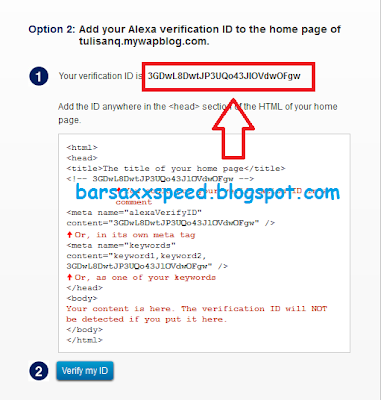 Cara Verifikasi mywapblog di Alexa