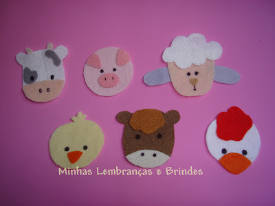 bichos-fazenda-lembrancinha-feltro-vaca-porco-galinha bichos-fazenda-lembrancinha-feltro-vaca-porco-galinha