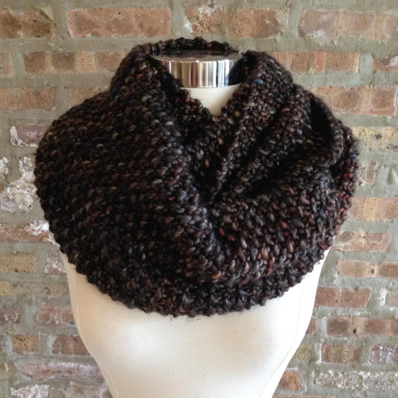 Clementine Knits: Clementine Knits Seed Stitch Infinity Scarf Pattern