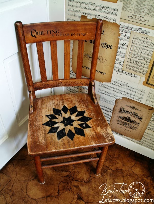 A Quilt Inspired Wooden Chair and a Childhood Story Knick of Time