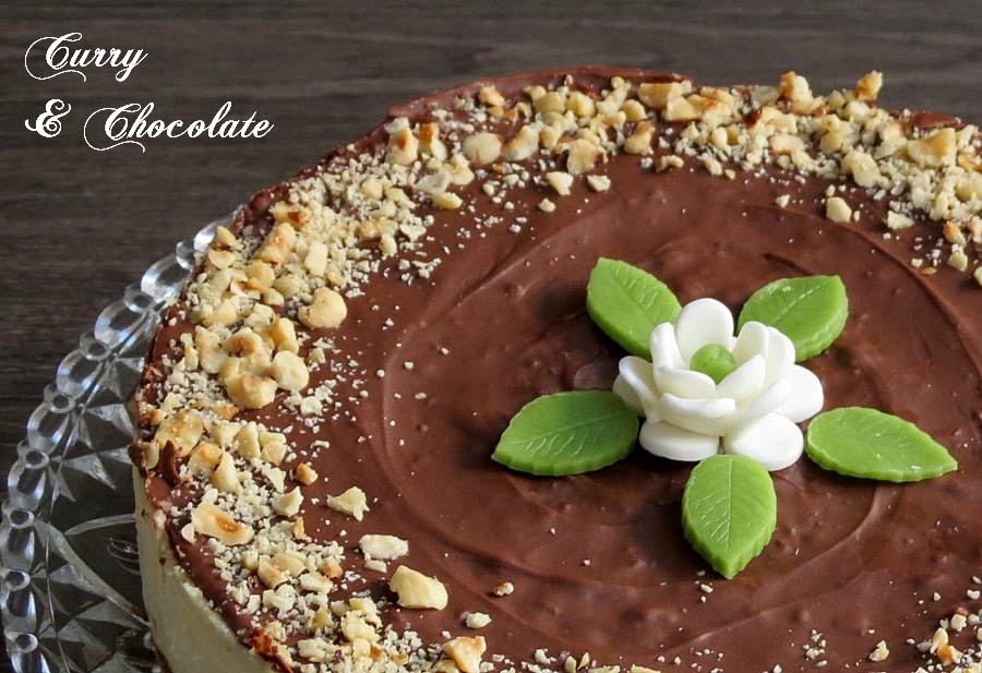 Tarta de queso con bombones Ferrero Rocher y Nutella Tarta de queso con bombones Ferrero Rocher y Nutella