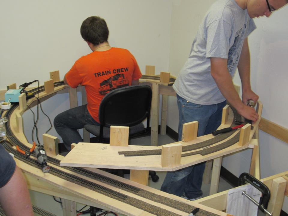 RIT Model Railroad Club Helix construction begins