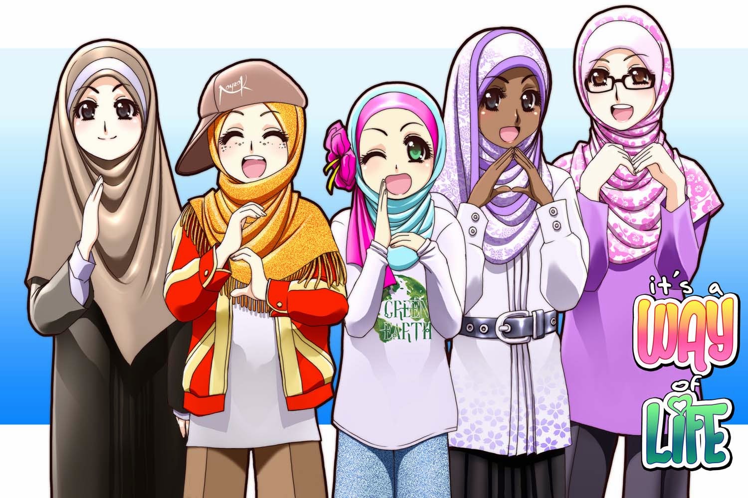 Kumpulan Gambar Kartun Muslimah Terbaru YOU MUSLIM