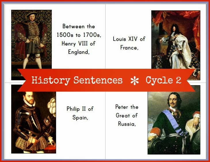 And Here We Go! History Sentence Review Cards