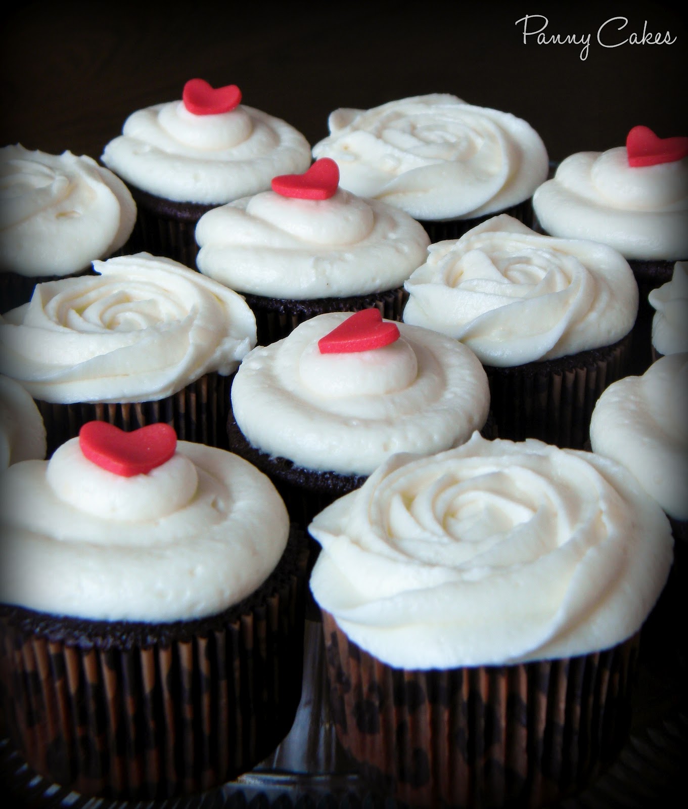 Cupcakes cherry frosting heart valentine cupcake buttermilk buttercream valentines treats candy pink icing toppers spicy perspective melt savannah february aspicyperspective Panny Cakes: Valentine Cupcakes
