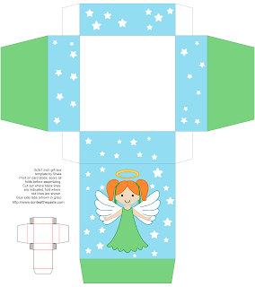 Printable angel box- available in other hair and skin colors and hair styles!