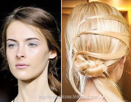 прически Updo с кок на възел от Philip Lim Пролет/Лято 2012
