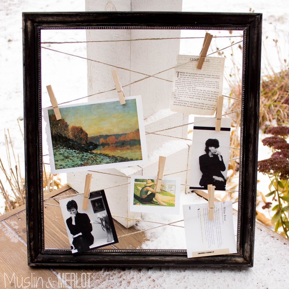 DIY Frame & Hemp Photo Board! Muslin and Merlot