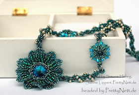 Necklace "Sunnflower" beaded by PrettyNett.de