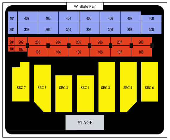 Wisconsin Seating Chart